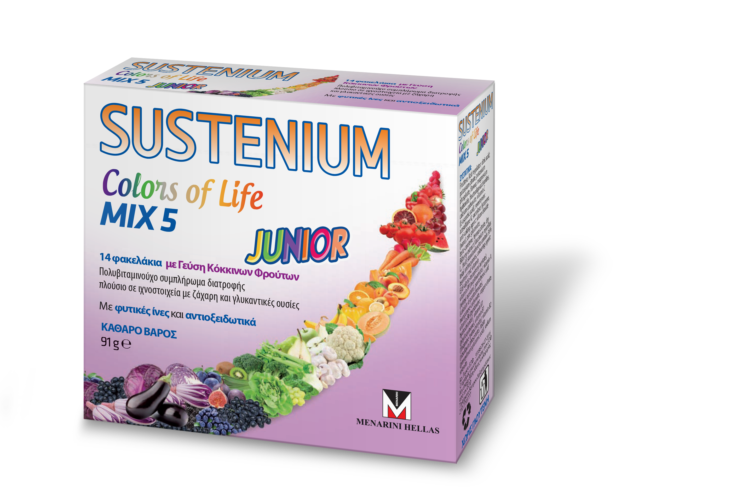 SUSTENIUM Colors of Life Junior - 14 φακελάκια σε σκόνη