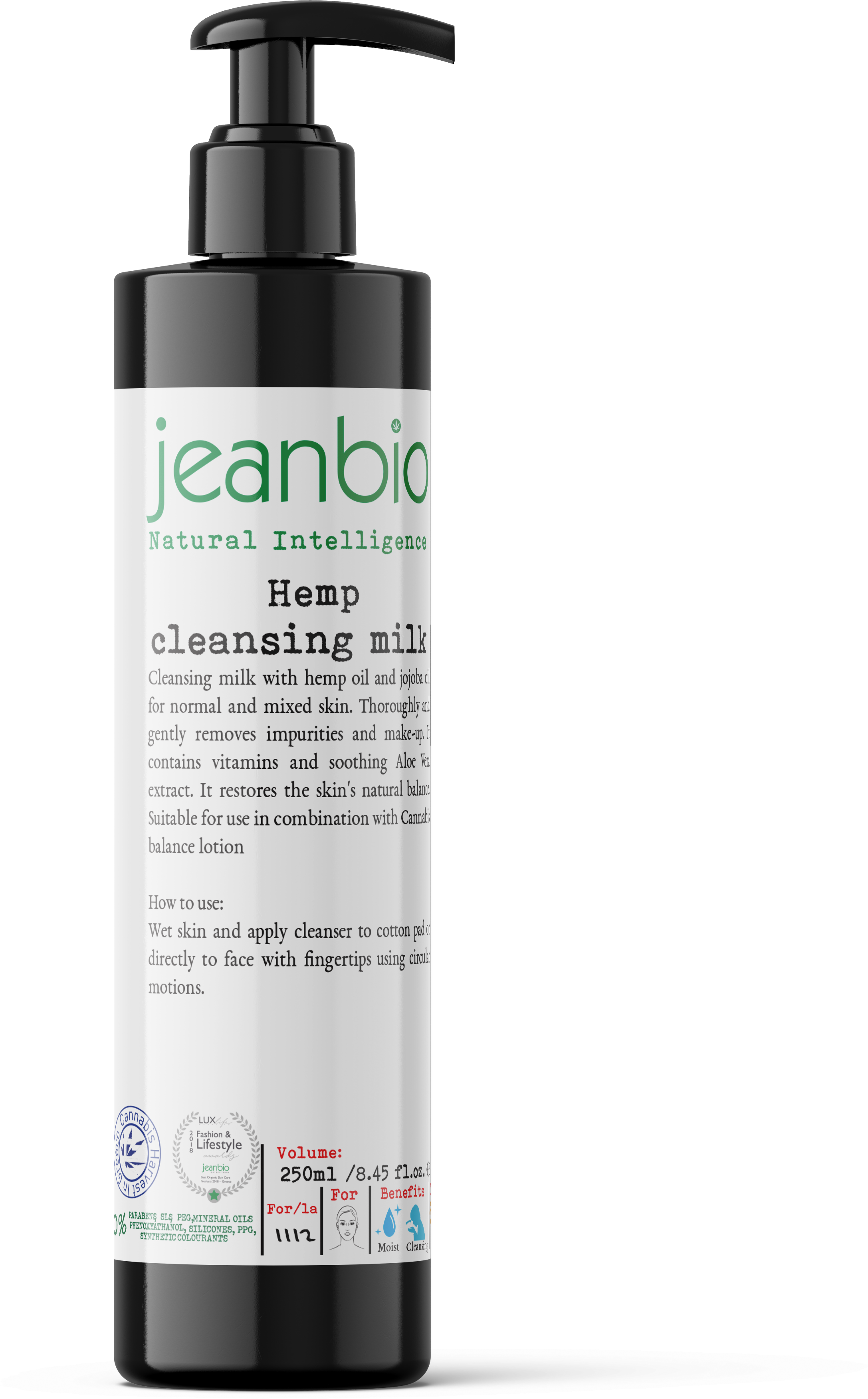 Jeanbio Hemp cleansing milk